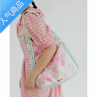 封后 花朵小众原创马鞍休闲帆布单肩托特大容量腋下包女夏款女斜挎包