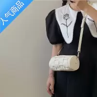 封后 2022小众设计新款女包洋气百搭单肩斜挎小包手工编织小圆包女斜挎包