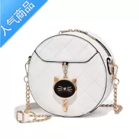 封后小包包女2021新款潮夏季时尚猫咪小圆包菱格链条百搭单肩斜挎包潮女斜挎包