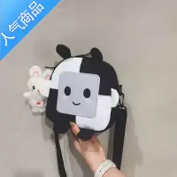 封后ins网红帆布包包女夏2022新款斜挎小包可爱少女卡通手机包单肩包女斜挎包