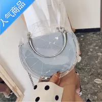 封后夏季透明小包包女2022新款潮小众时尚百搭手提链条学生斜挎果冻包女斜挎包