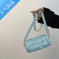 封后小众设计包包女2022新款感手工编织圆筒包洋气百搭单肩斜挎包女斜挎包