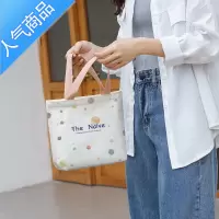 封后手提袋子女款帆布包2021年新款便当袋日系卡通饭盒手拎迷你小布袋女斜挎包