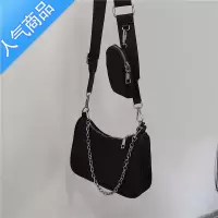 封后2022新款复古链条腋下斜挎包网红百搭黑色工装三合一包包女ins潮