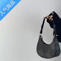 封后小众感包包女2022新款法式复古磨砂新月腋下包百搭单肩斜挎包