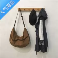 封后ins日系港风工装潮牌文艺单肩包女韩版原宿ulzzang学生帆布饺子包