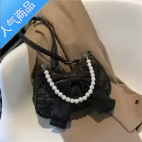 封后质感小众蝴蝶结包包女夏2022新款潮时尚珍珠腋下包百搭单肩包