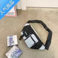 封后工装男斜挎包ins日系休闲小跨包运动腰包男小背包潮牌胸前斜肩包斜挎包男