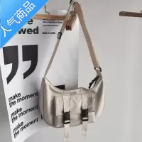 封后ins潮牌斜挎包男工装包女休闲百搭背包日系邮差包学生单肩小挎包