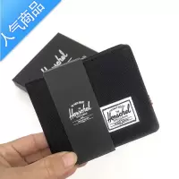 封后欧美潮牌男女通用短款钱包多卡位帆布学生横款简约学院风青年钱夹钱包男