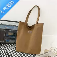 封后帆布包男单肩斜挎包小众日系ins大容量学生上课手提包女布袋潮牌手提包男