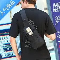 封后夏季胸包男士单肩斜挎包胸前潮牌多运动休闲小跨包简约斜背包斜挎包男