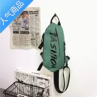封后胸包男士ins潮酷小包街头潮流夏季新款单肩小背包绿色日系斜挎包斜挎包男