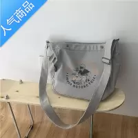 封后OK小众设计美式复古摩托机车帆布包男女生斜挎大容量2022春夏包包斜挎包男