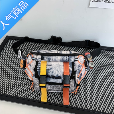 封后胸包男潮牌夏季2022新款腰包ins日系休闲个性单肩斜挎包斜挎包男