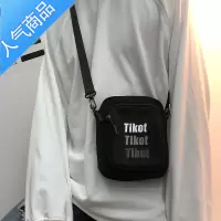 封后日系字母印花斜挎包男ins潮小包韩版潮流百搭单肩包男士帆布包女