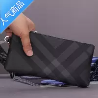 封后男士手拿包手包手抓包手拎包格子休闲小迷你手机包长款钱包手腕包