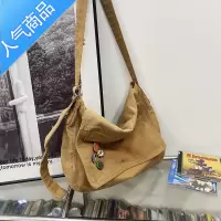 封后新款网红帆布包日系百搭单肩包女文艺复古风斜挎包男大容量邮差包单肩包男