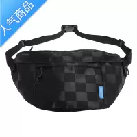 封后潮牌斜挎包男棋盘格日系ins潮学生胸包大容量运动款腰包单肩包包单肩包男