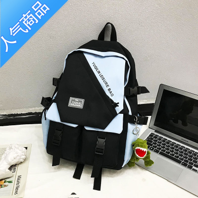 封后大学生书包男ins潮酷2021新款日系个性背包男士休闲双肩包高中生