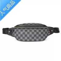 封后新款休闲格子胸包腰包 韩版男包街头单肩包斜挎包潮流小包挎包潮单肩包男