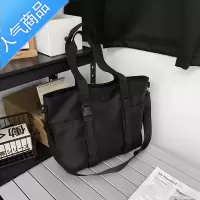 封后单肩包ins潮牌斜挎包男时尚潮流学生大容量手提包休闲布袋托特包单肩包男