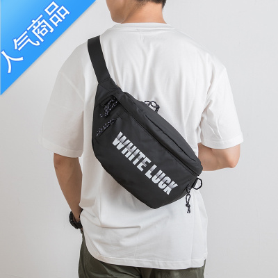 封后新款时尚大容量斜背包男士运动防水胸包个性休闲骑行包潮流斜挎包斜挎包男