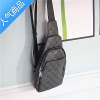 封后胸包男韩版2022新款格子男肩包时尚挎包夏季休闲潮流小包胸前包软腰包男