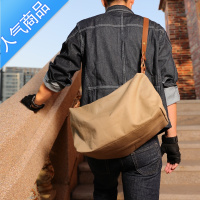 封后单肩包斜挎男包帆布小背包运动健身包训练上班旅行包短途旅游包女旅行包男女