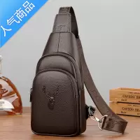 封后胸包男纯潮牌多腰包单肩斜挎包头层胸前小背包斜挎包男