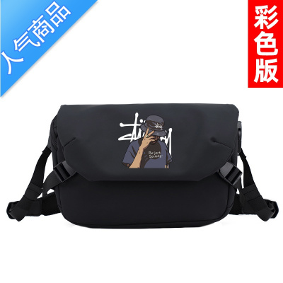 封后嘻哈潮牌斜挎包男感单肩胸包运动机能骑行邮差包平板ipad背包