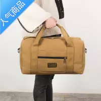 封后纯帆布手提包复古大容量行李袋男士背包单肩旅行包旅游装衣服布包旅行包男女