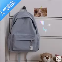 封后日系ins风纯色书包女韩版原宿ulzzang大学生背包高中大容量双肩包学生书包
