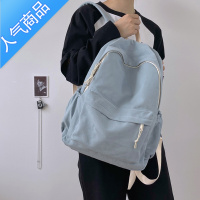 封后帆布书包女夏大学生简约百搭ins日系韩版高中原宿风初中生双肩包学生书包