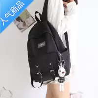 封后新品NR日系学院古着感双肩包女书包简约纯色大学生背包女双肩百搭学生书包