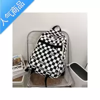 封后港风韩版棋盘格书包女大学生休闲时尚高中学生背包简约小众双肩包学生书包