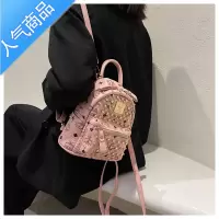 封后包包2022新款潮铆钉镶钻双肩包感斜挎包书包百搭时尚印花背包学生书包