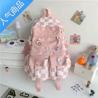 封后书包女初中生中学生高中生简约小学生百搭女生日系双肩包ins背包学生书包