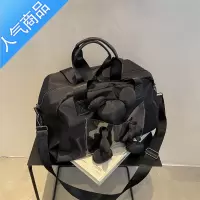 封后手提旅行包女时尚玩偶旅游单肩包新款潮短途收纳袋黑色瑜伽健身包