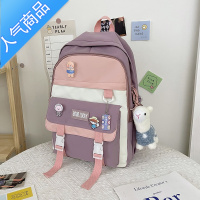 封后原创小众书包女大学生高中初中生ins风日系简约森系背包夏双肩包学生书包
