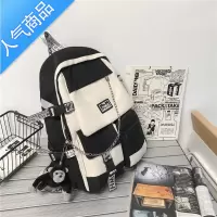 封后书包男大学生潮酷休闲简约大容量双肩包女初中生高中生旅行背包学生书包