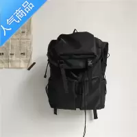 封后韩国ins工装暗黑风双肩包女 日系原宿旅行背包男复古港风学生书包
