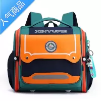 封后小学生书包横款双肩包2022夏季新款英伦风全开一体式护脊男女背包