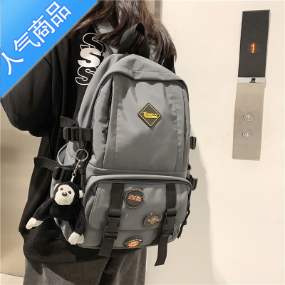 封后2022新款原创小众韩版大学生高中书包女大容量中学生背包男双肩包学生书包
