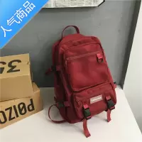 封后书包男高中生黑色女大学生大容量初中生中学生双肩包背包ins潮酷学生书包