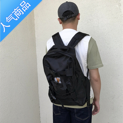 封后OK日系大容量美式复古工装风双肩背包滑板户外旅行男女生学生书包