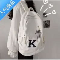 封后XIFAN韩国ins复古字母大容量双肩包日系百搭书包女初中生高中学生学生书包