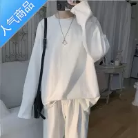 喻娄@ 长袖t恤男秋季纯色打底衫宽松内搭上衣圆领卫衣T恤