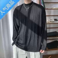 喻娄长袖t恤男速干薄款卫衣黑色男装秋季衣服防晒衣上衣体恤痞帅潮牌T恤