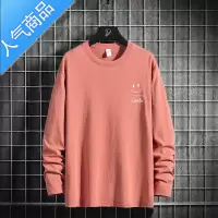 喻娄长袖t恤男秋季薄款圆领内搭秋装上衣潮牌早秋宽松百搭打底衫T恤